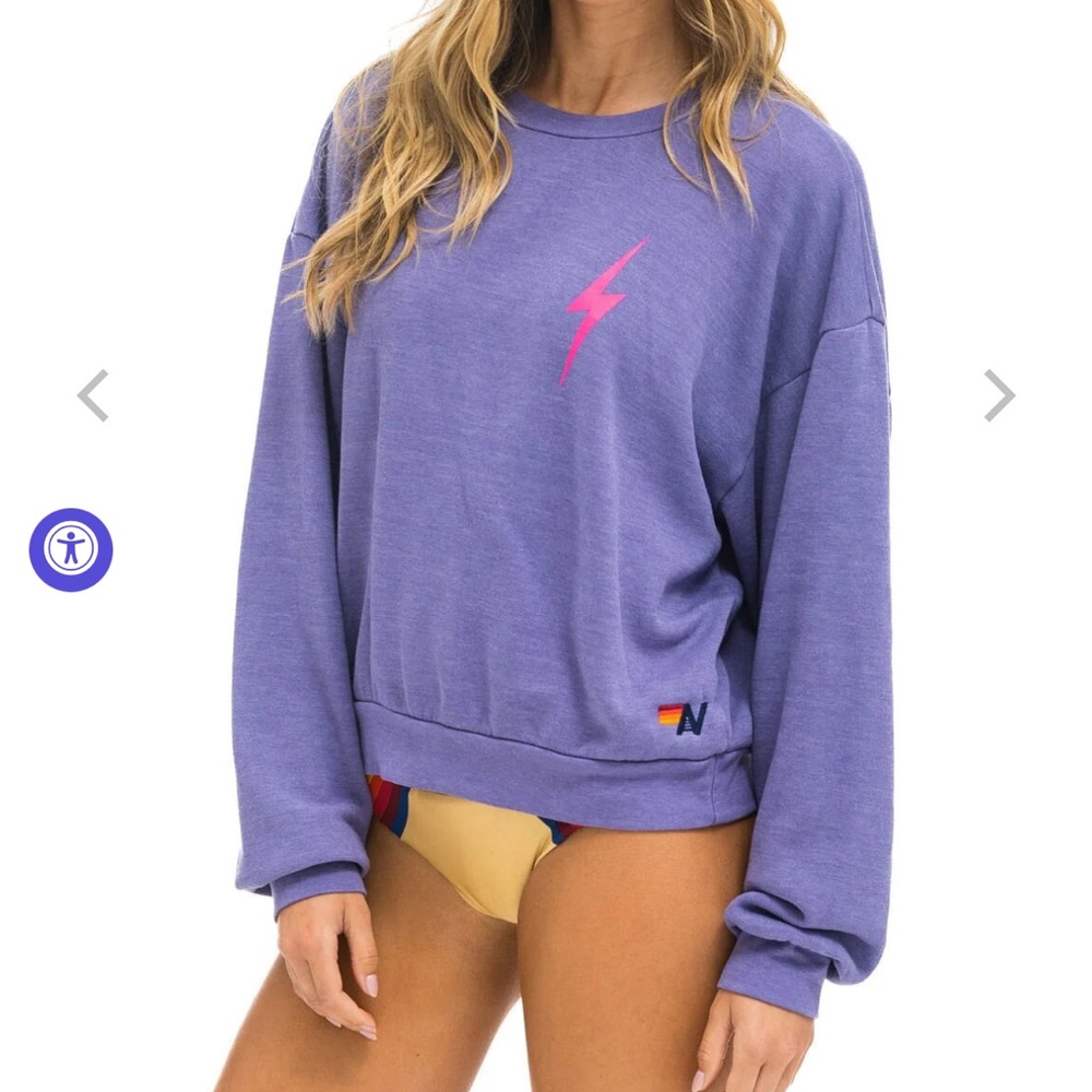 Aviator Nation Bolt 2 relaxed crew sweatshirt